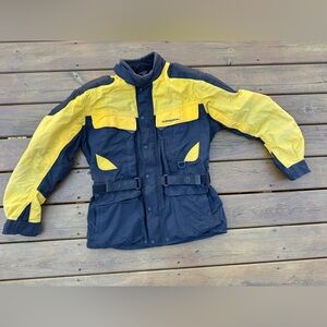 Firstgear Kilimanjaro Motorcycle Jacket Men’s M Black Yellow vtg.